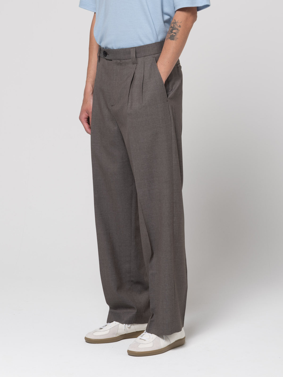 Pantalon Classic, Light Taupe Wool