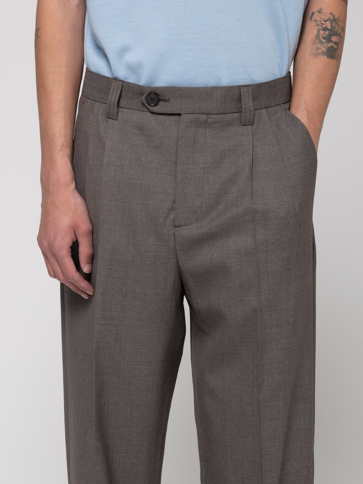 Pantalon Classic, Light Taupe Wool