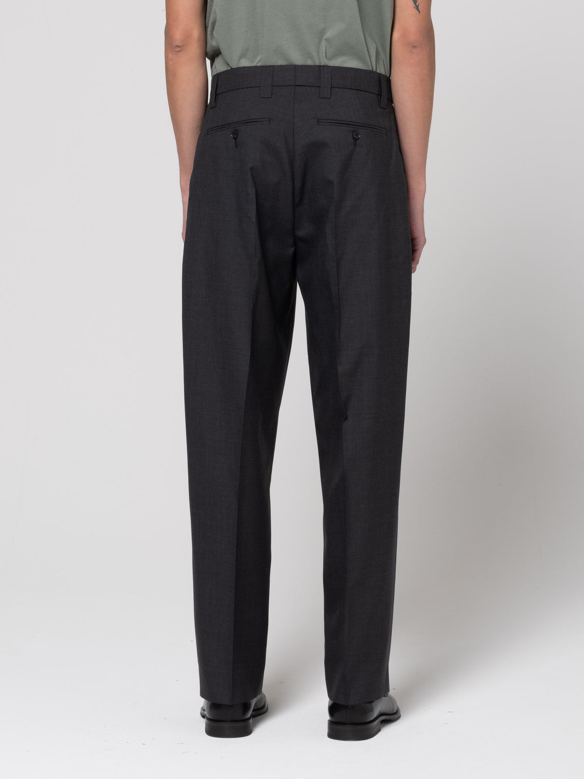 Pantalon Service, Dark Grey Tropical Wool