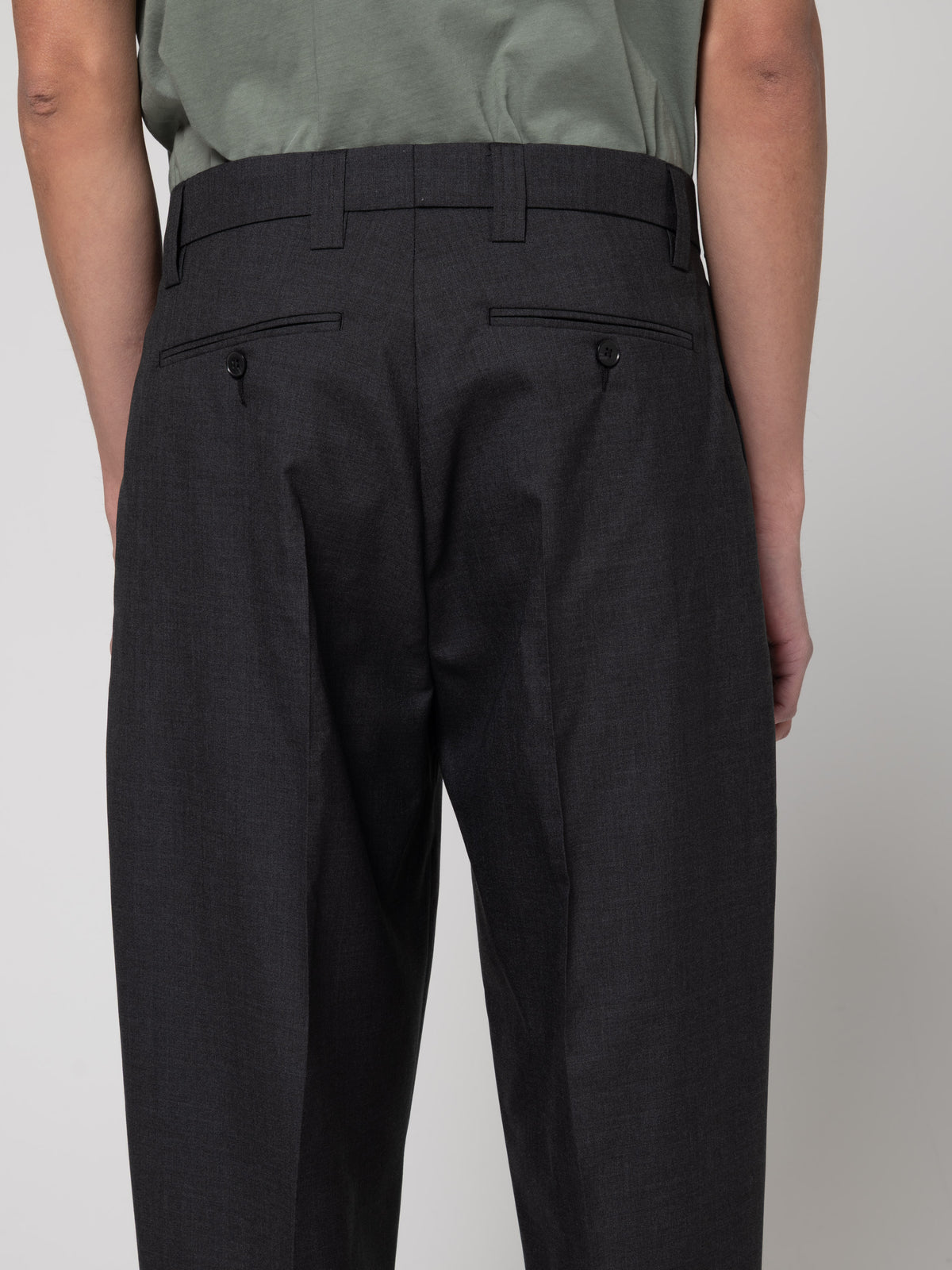 Pantalon Service, Dark Grey Tropical Wool