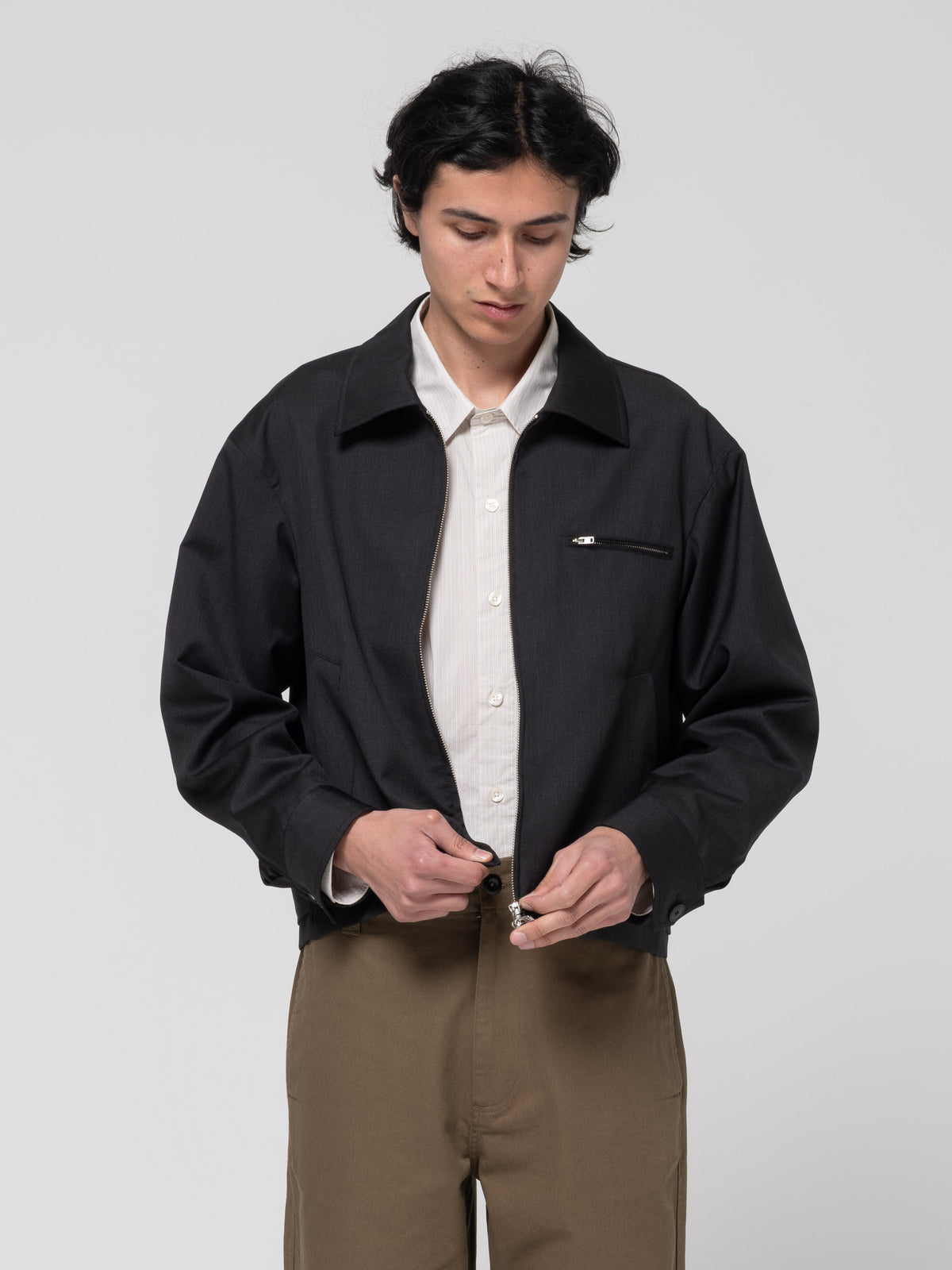 Veste Postal, Anthracite Wool
