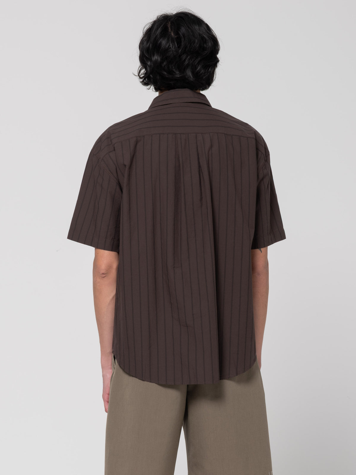 Chemise New Input, Dark Brown Triple Stripe
