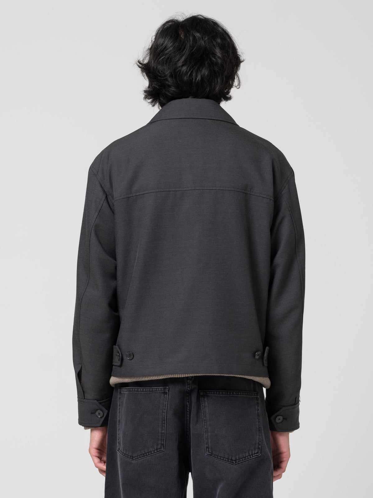 Veste Mail, Dark Grey Wool