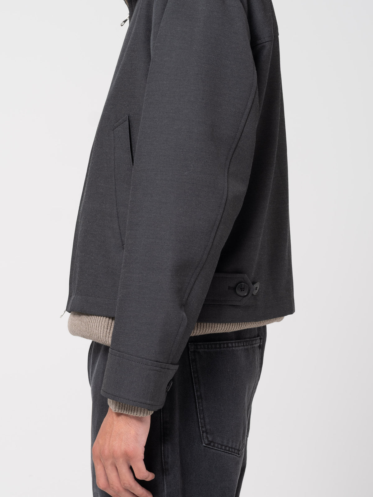 Veste Mail, Dark Grey Wool