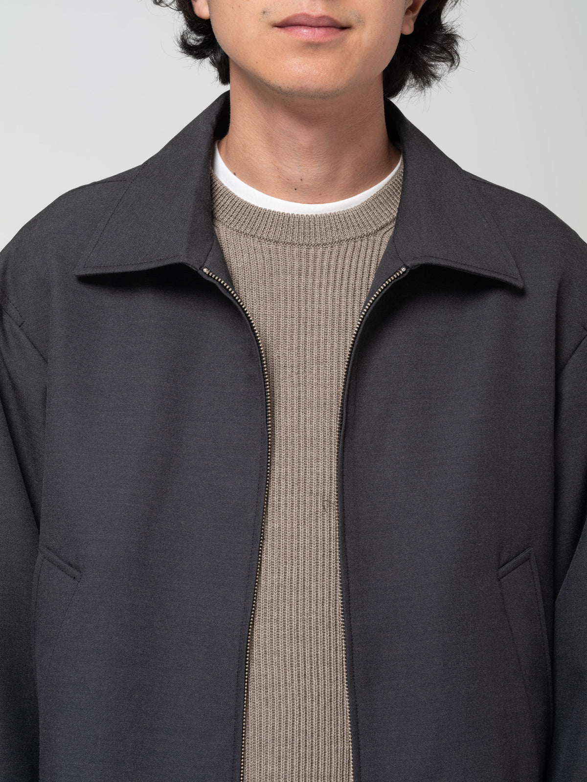 Veste Mail, Dark Grey Wool