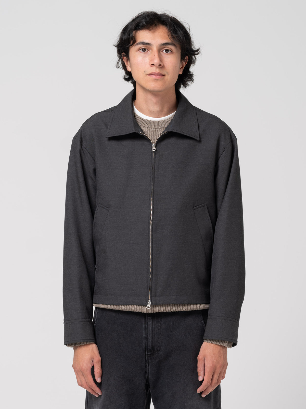 Veste Mail, Dark Grey Wool