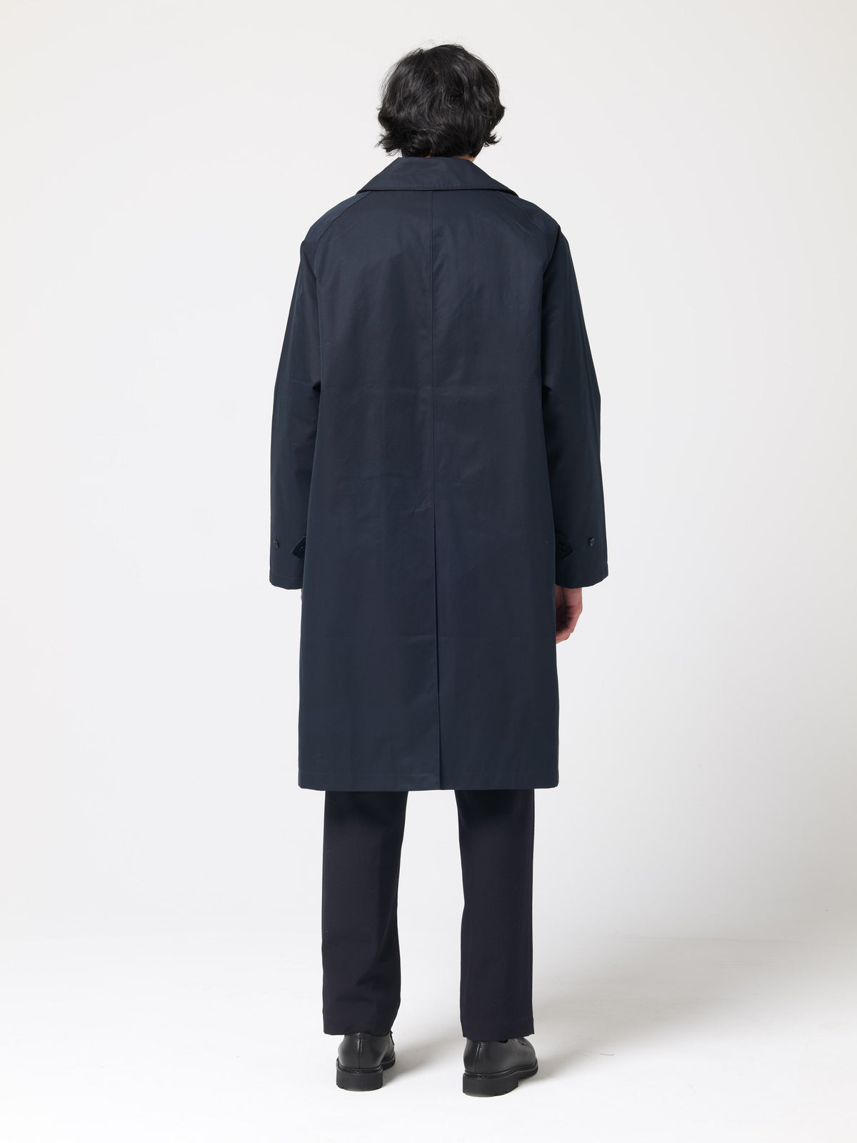 Manteau Croisé Coton Gore-Tex, Bleu Marine