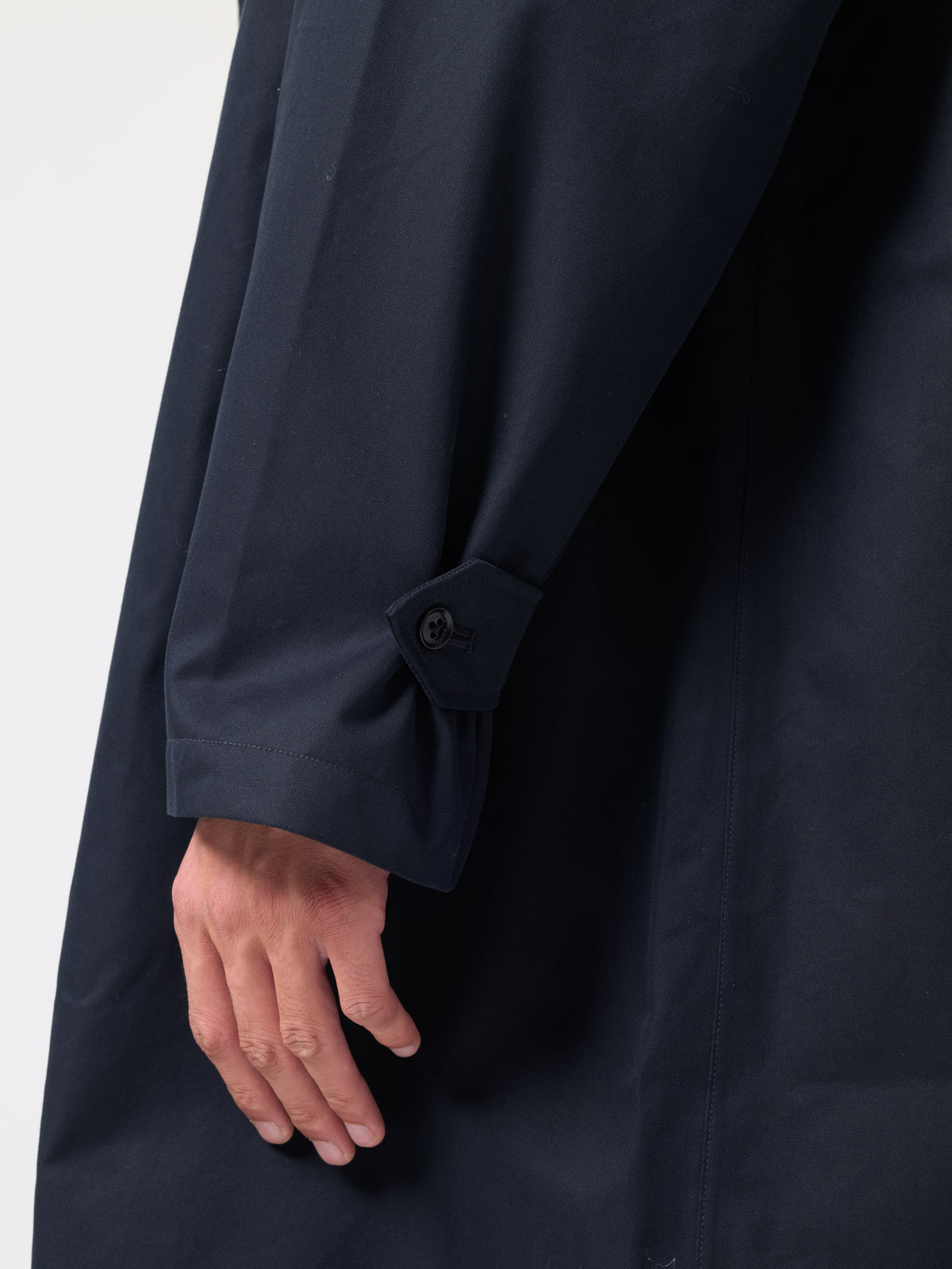 Manteau Croisé Coton Gore-Tex, Bleu Marine