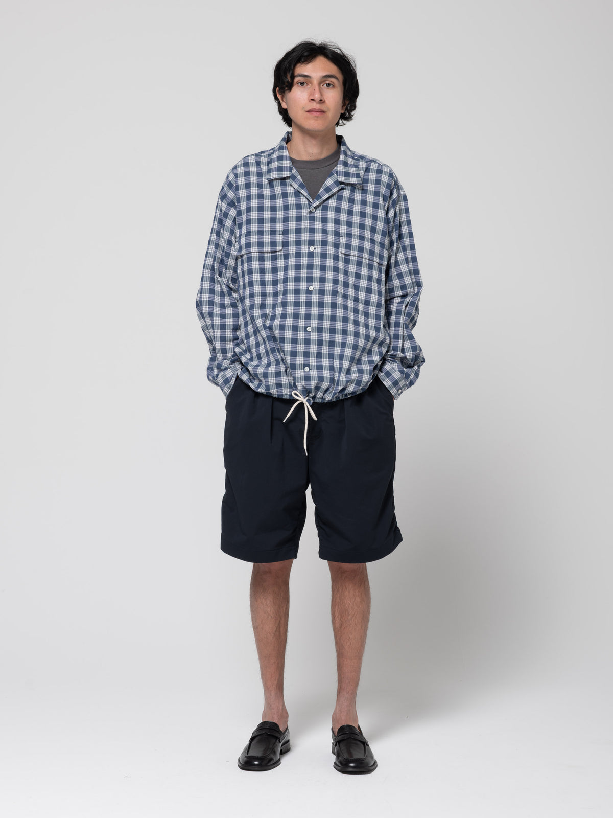 Short à Plis Alphadry, Bleu Marine