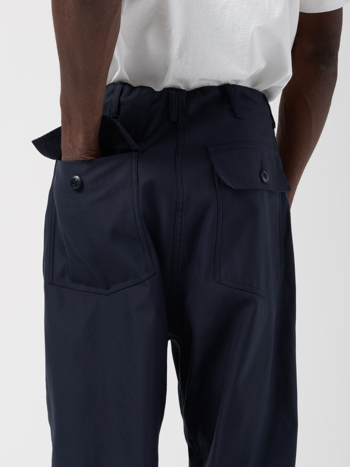 Pantalon Baker Ample, Bleu Marine