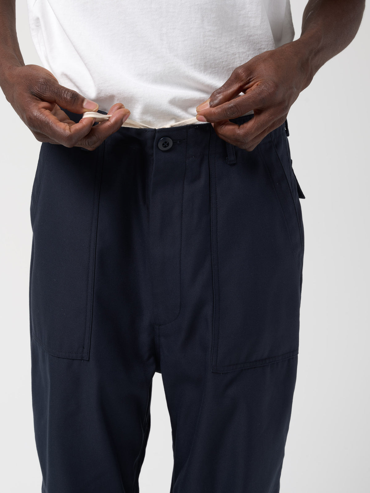 Pantalon Baker Ample, Bleu Marine