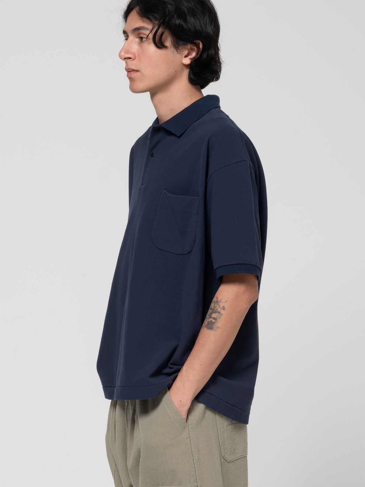 Polo Piqué, Bleu Marine