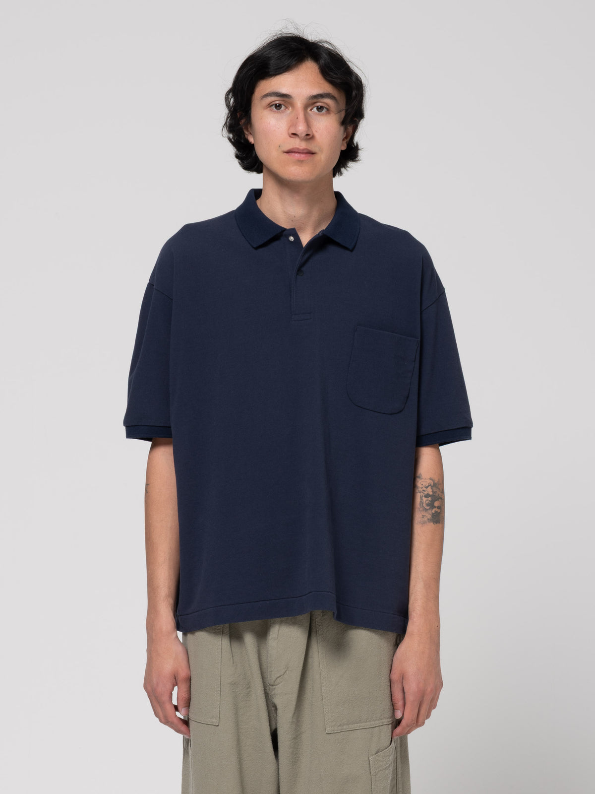 Polo Piqué, Bleu Marine