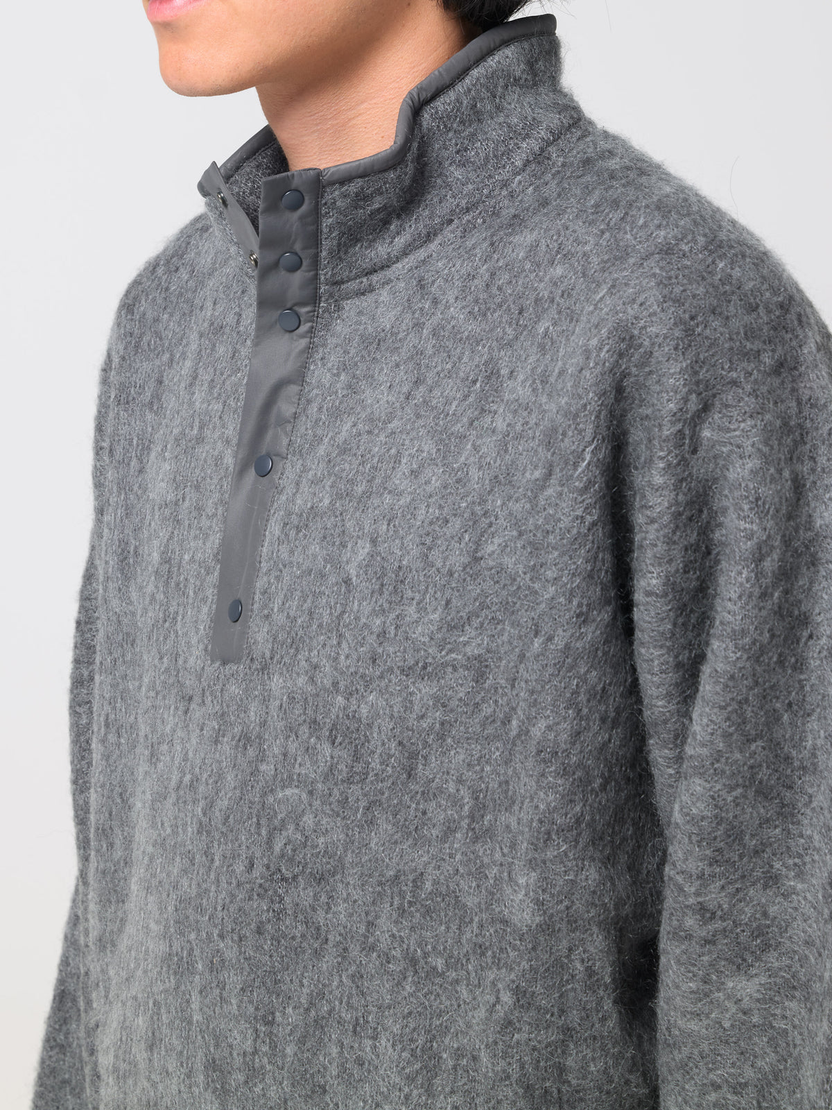 Polaire Mohair, Gris Chiné