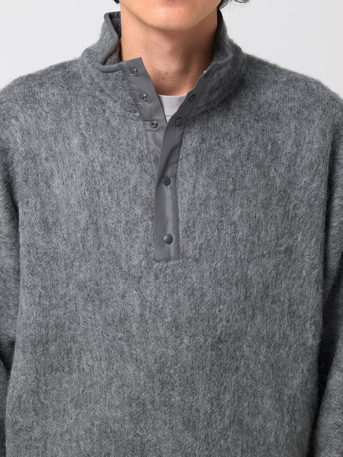 Polaire Mohair, Gris Chiné