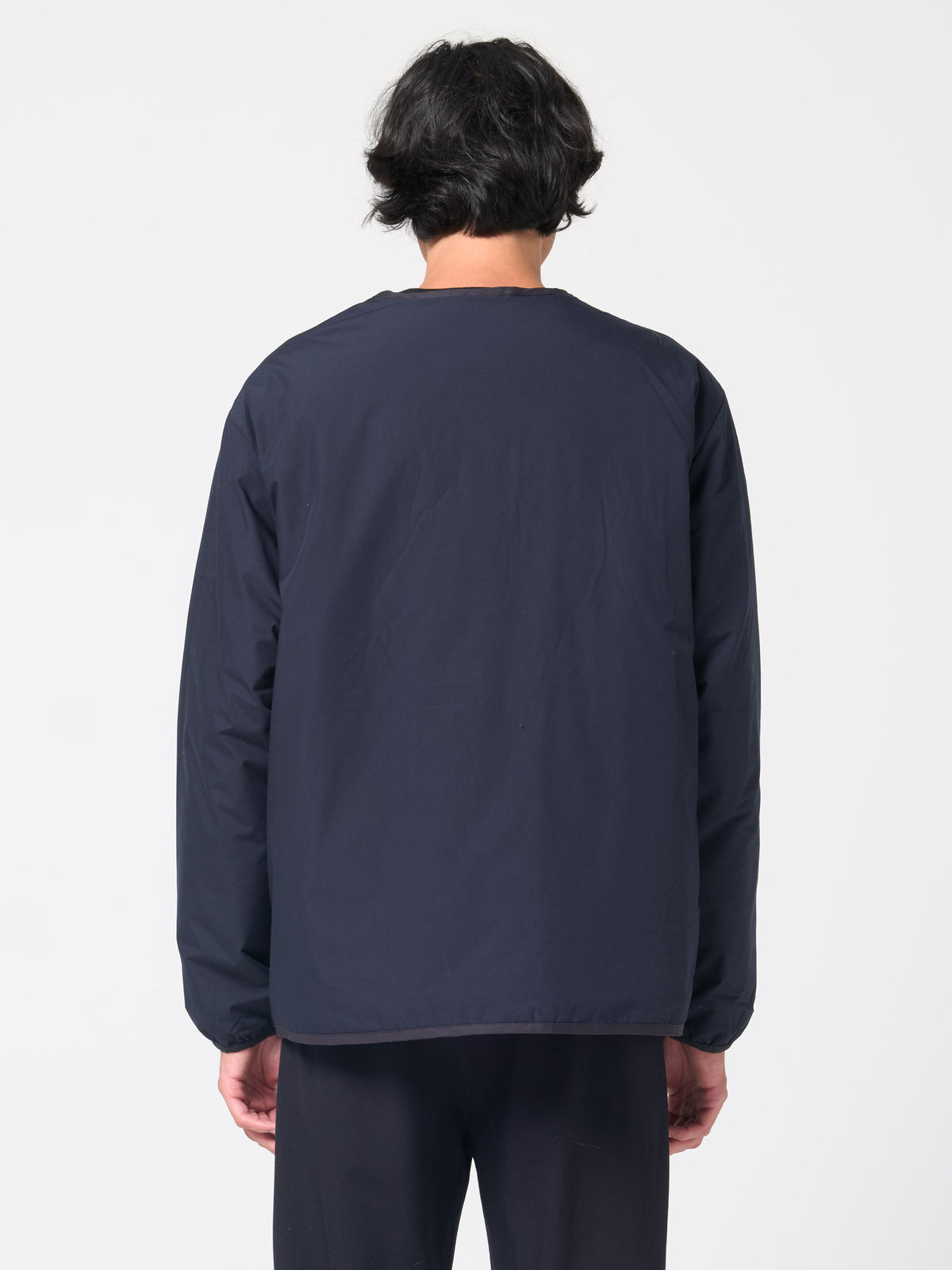 Cardigan Down Reversible, Bleu Marine