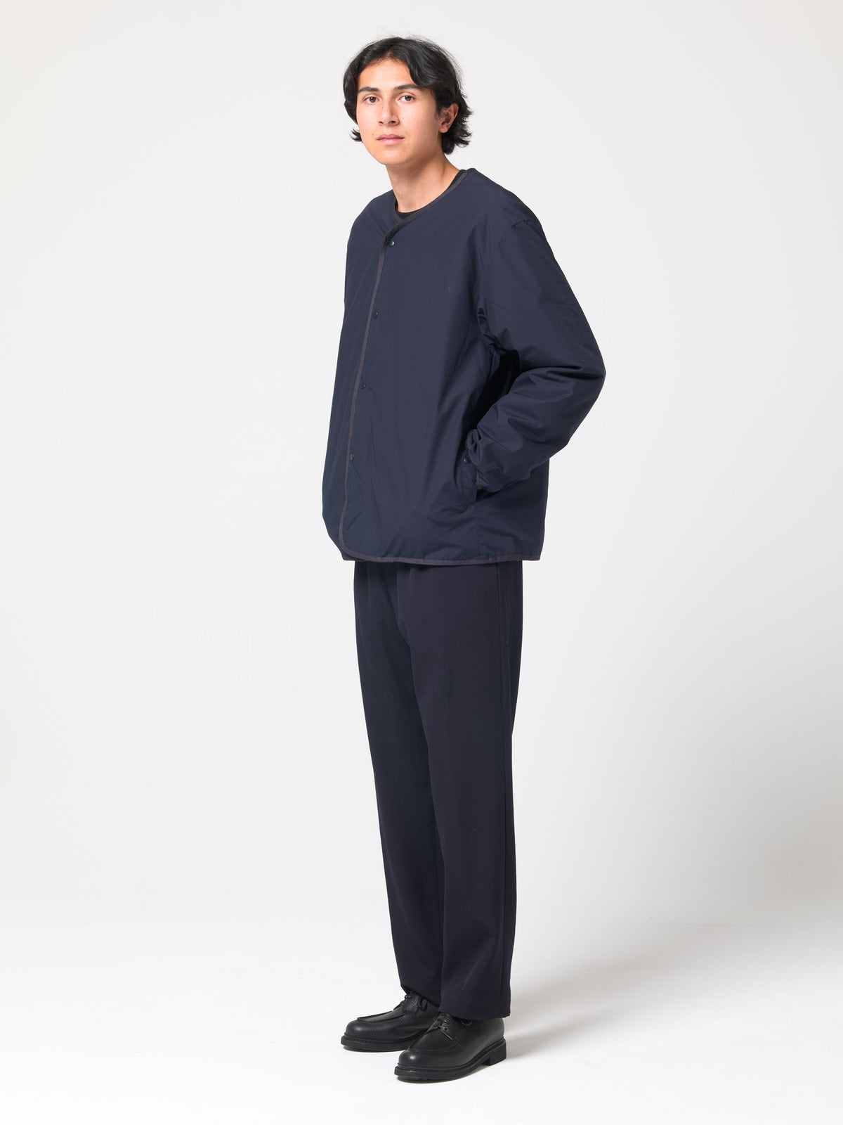 Cardigan Down Reversible, Bleu Marine