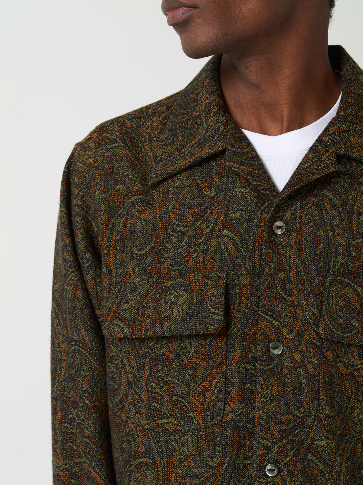 Chemise Paisley, Vert