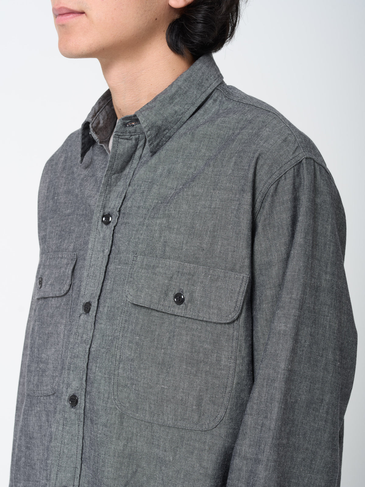Chemise Work Chambray, Noir