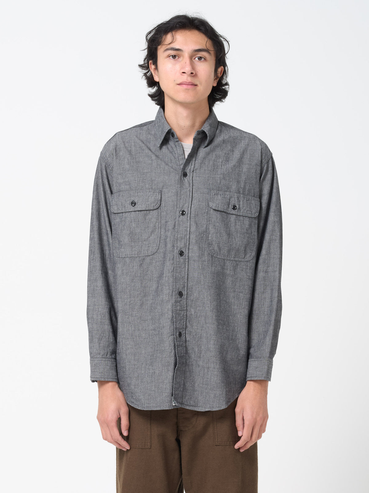 Chemise Work Chambray, Noir