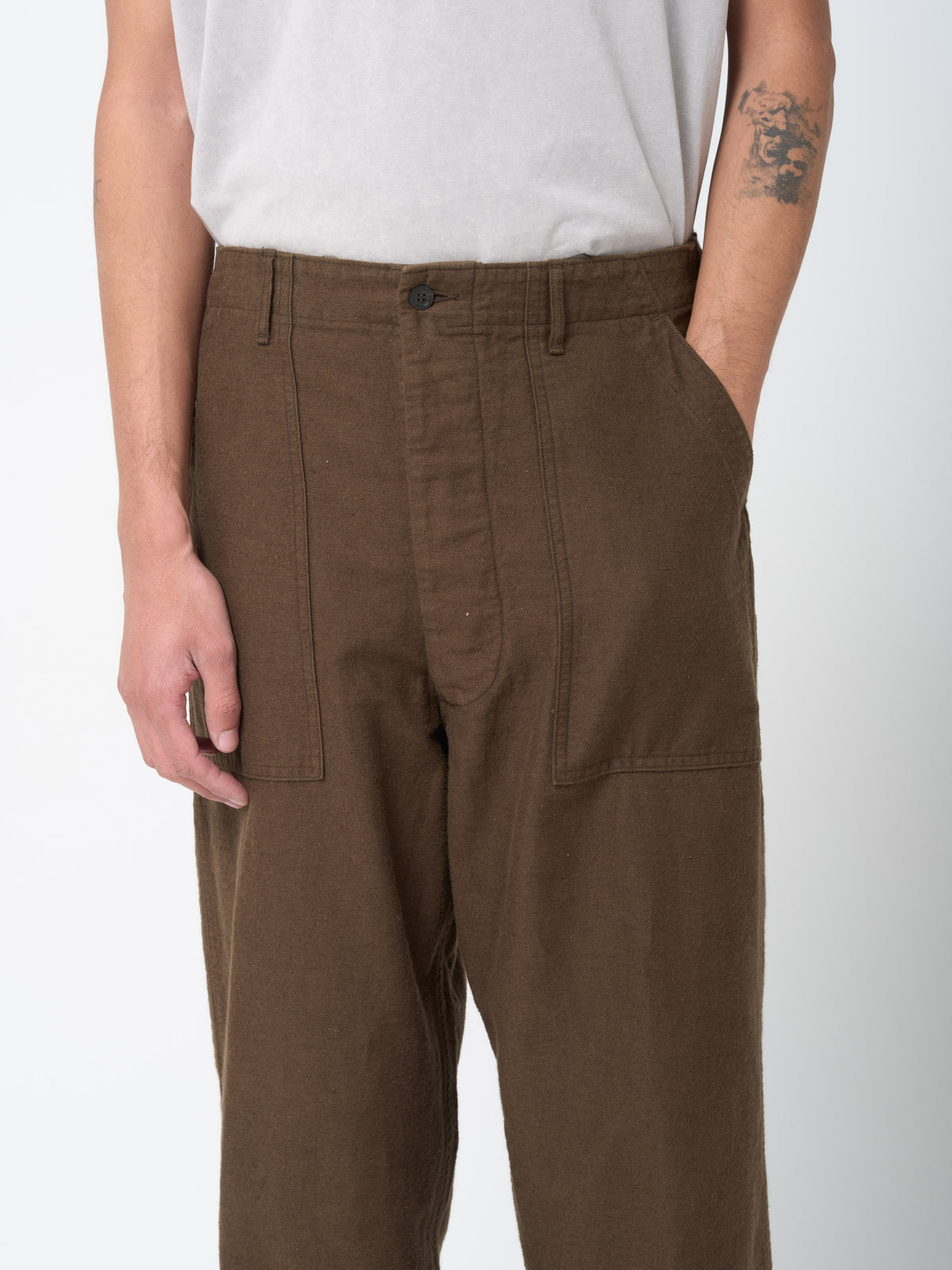 Pantalon Fatigue Moleskin, Café
