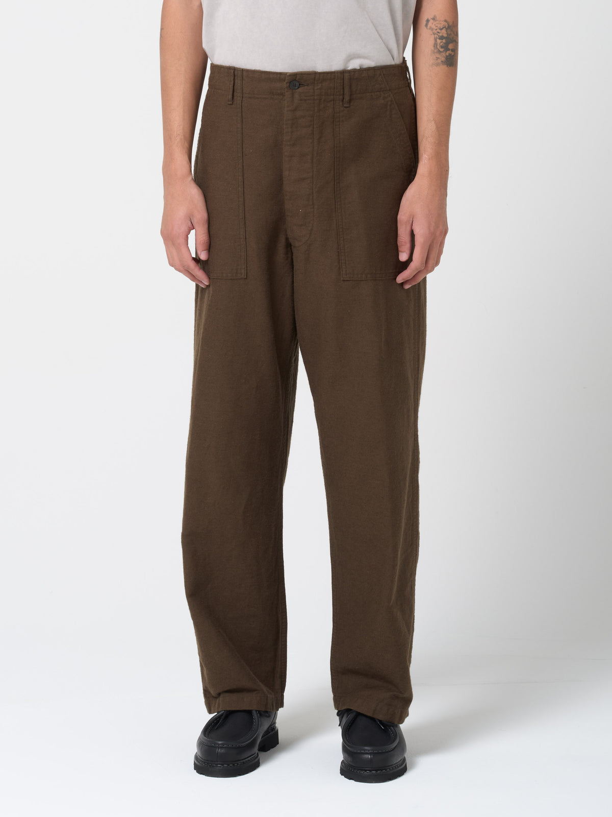 Pantalon Fatigue Moleskin, Café