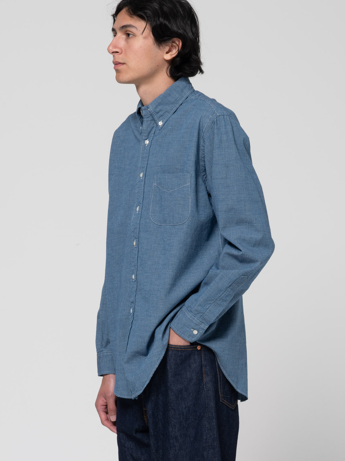 Chemise Standard BD, Indigo Check