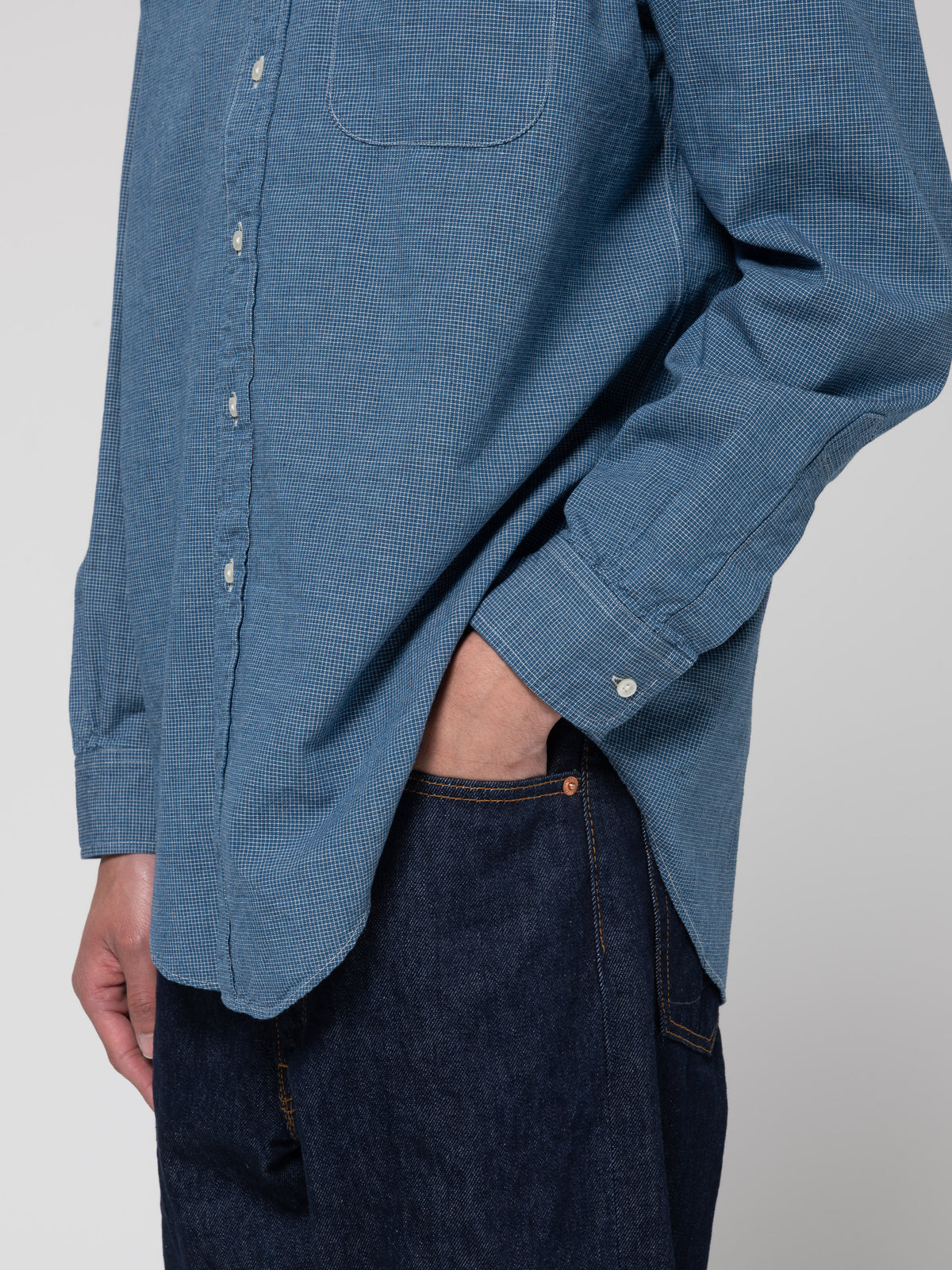 Chemise Standard BD, Indigo Check
