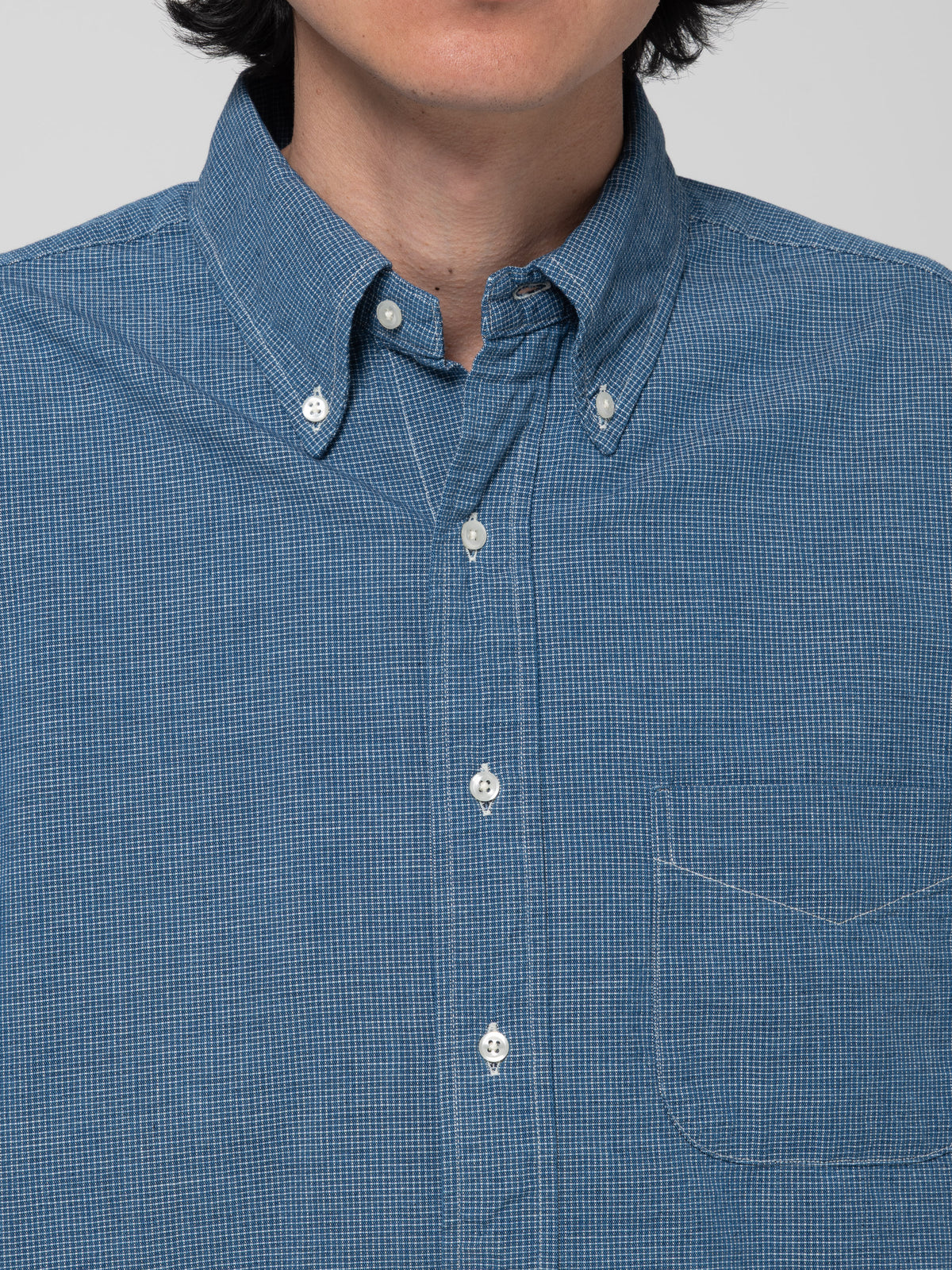 Chemise Standard BD, Indigo Check