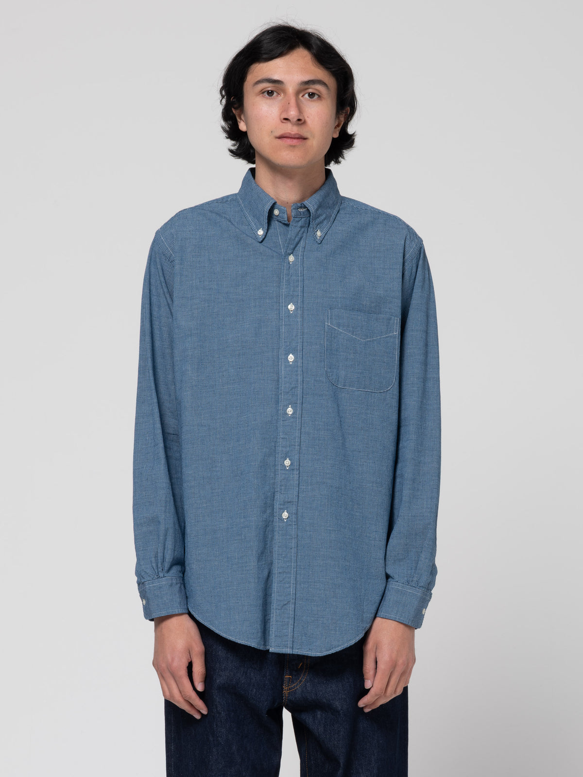 Chemise Standard BD, Indigo Check