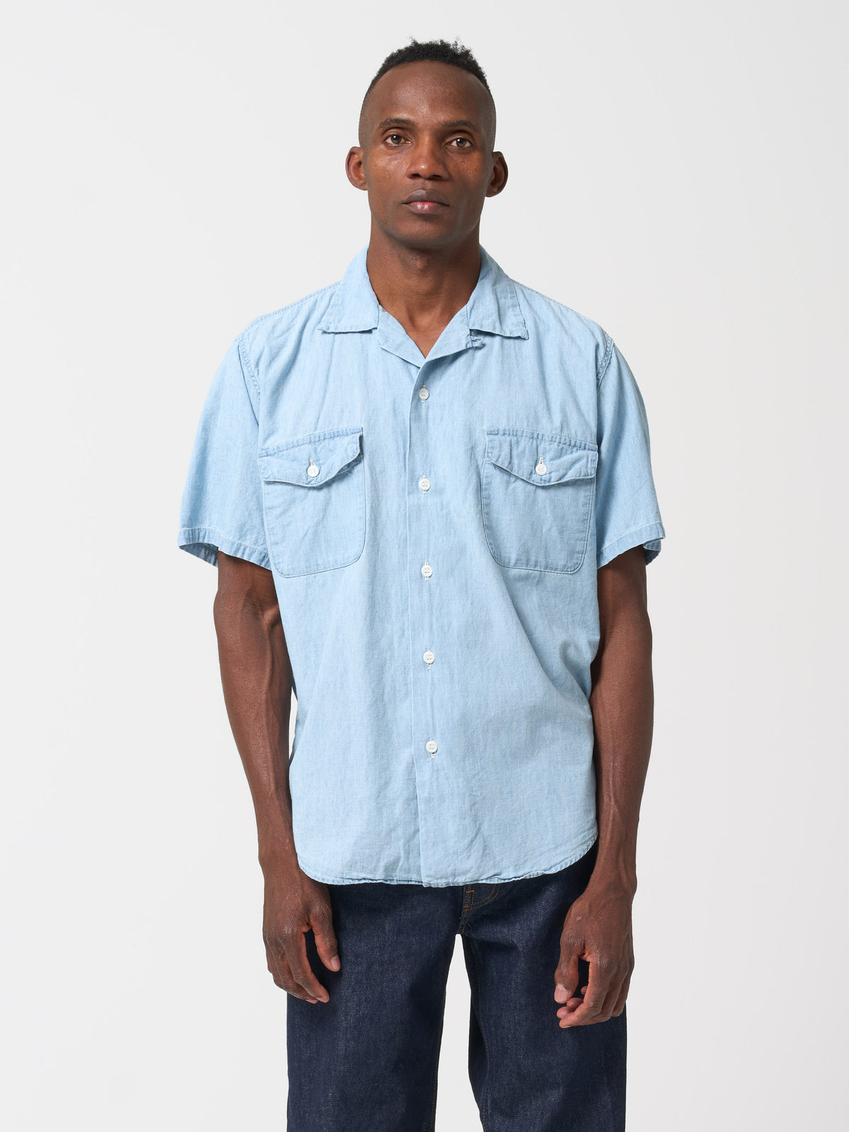 Chemise Work en Chambray, Bleached.