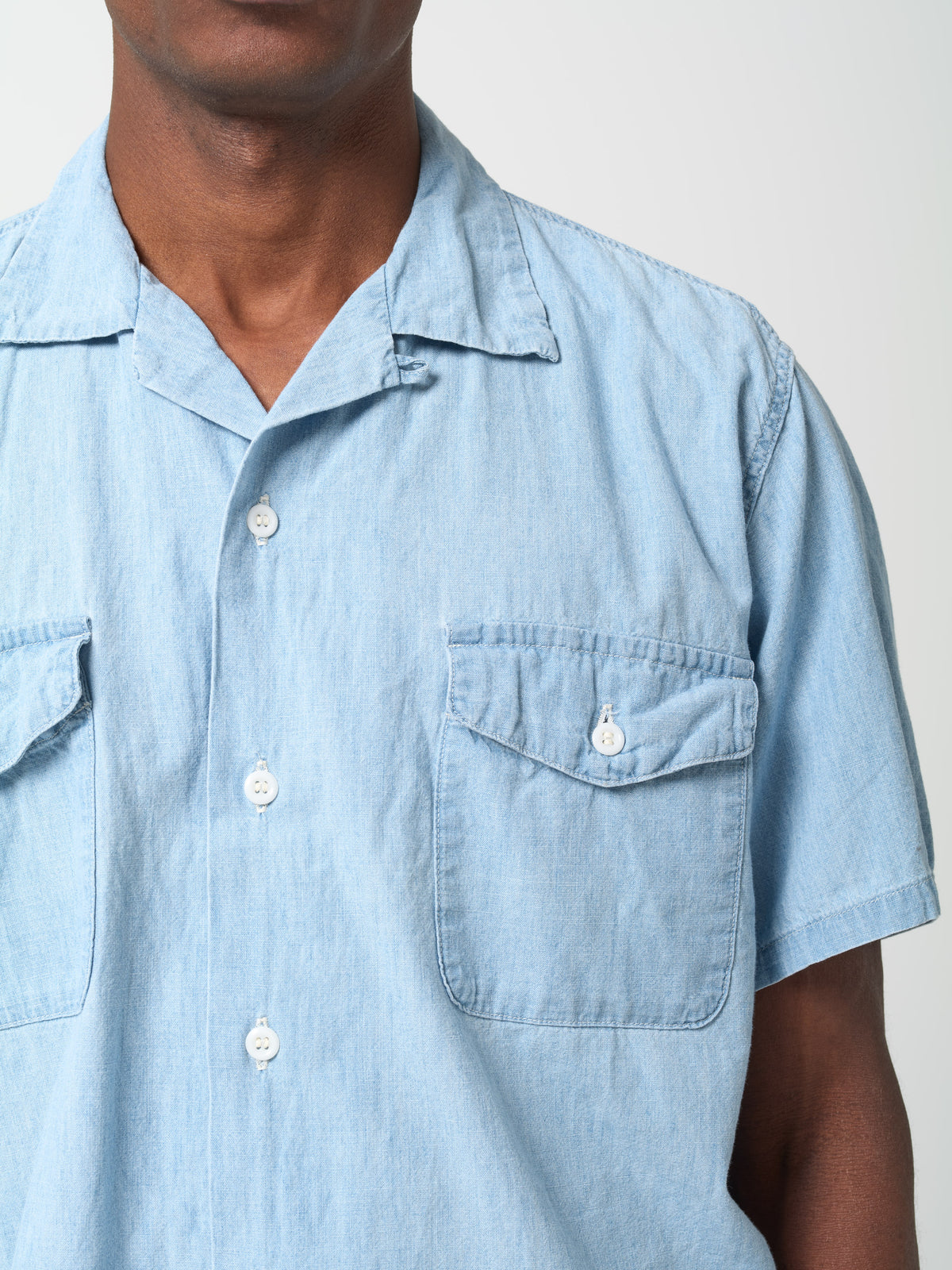 Chemise Work en Chambray, Bleached.