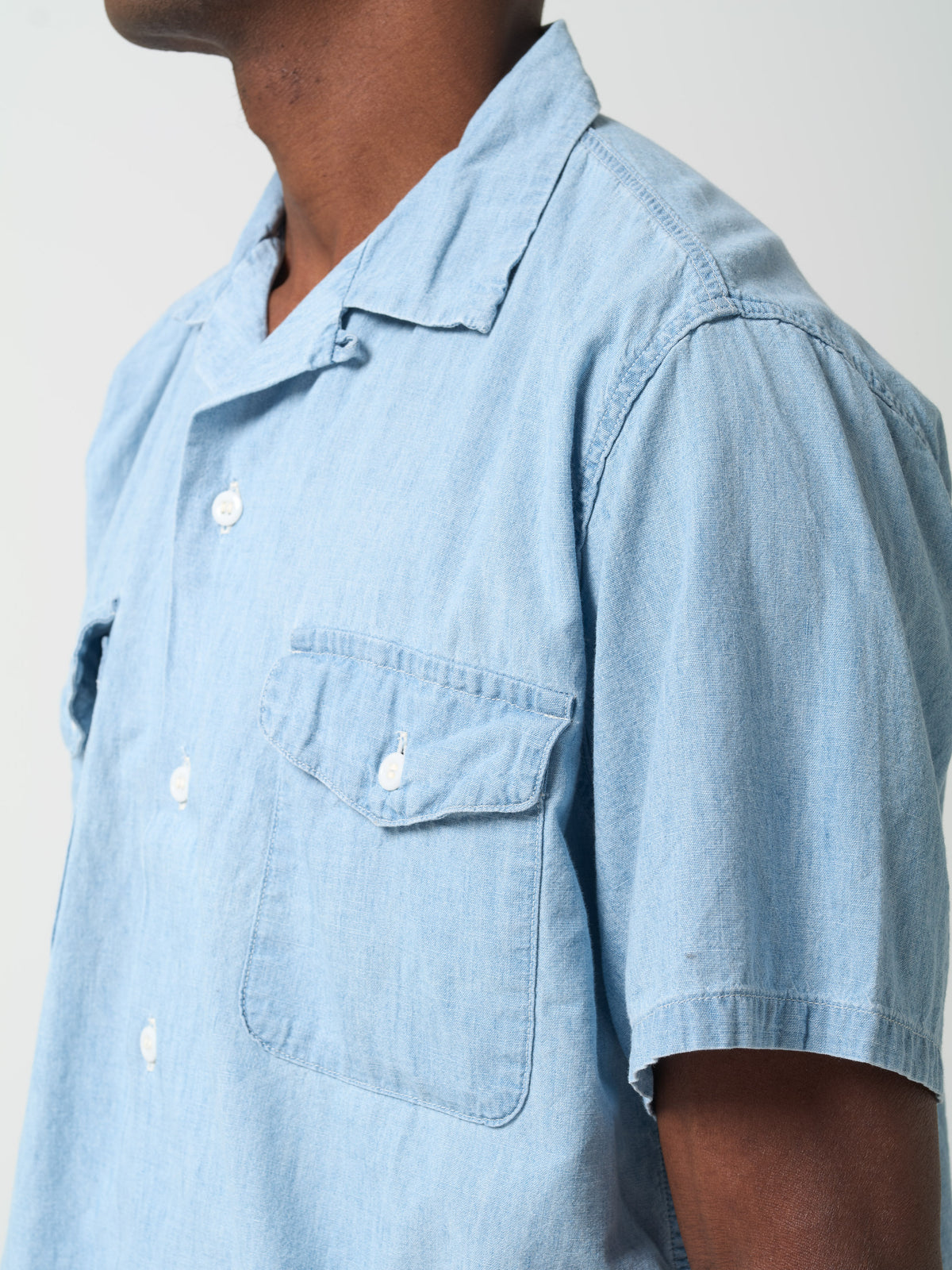 Chemise Work en Chambray, Bleached.