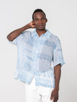 Chemise à Manches Courtes Box, Bleu Clair
