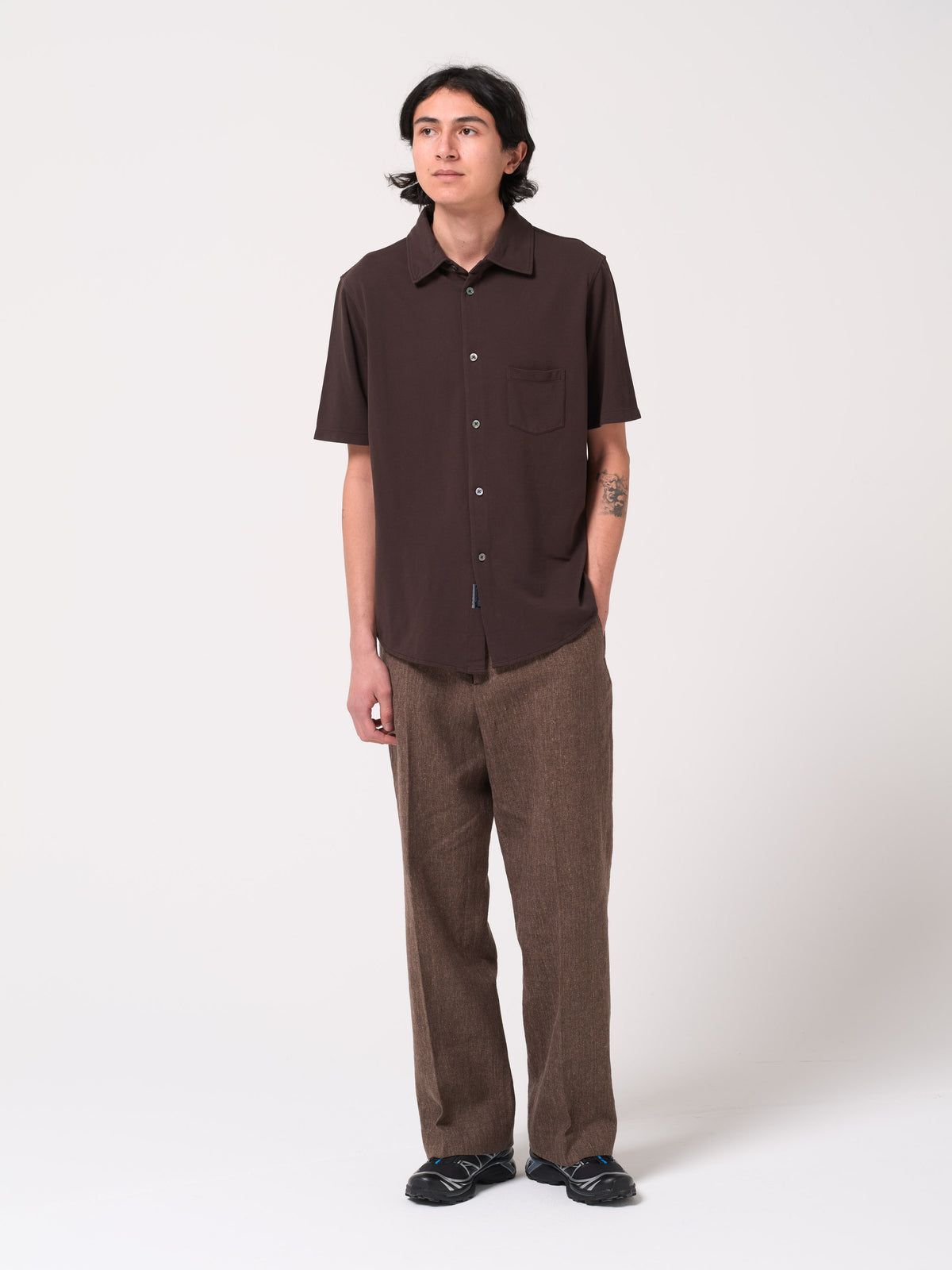 Chemise Analog, Marron Foncé
