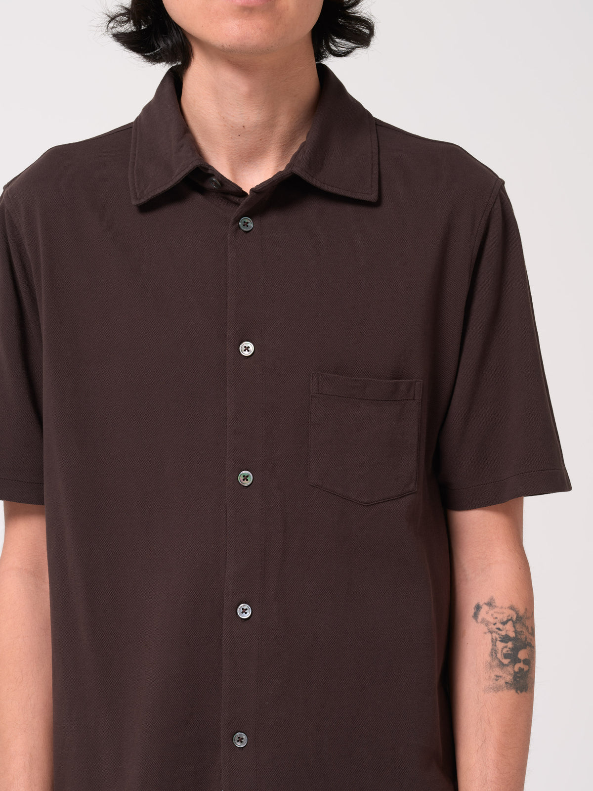 Chemise Analog, Marron Foncé