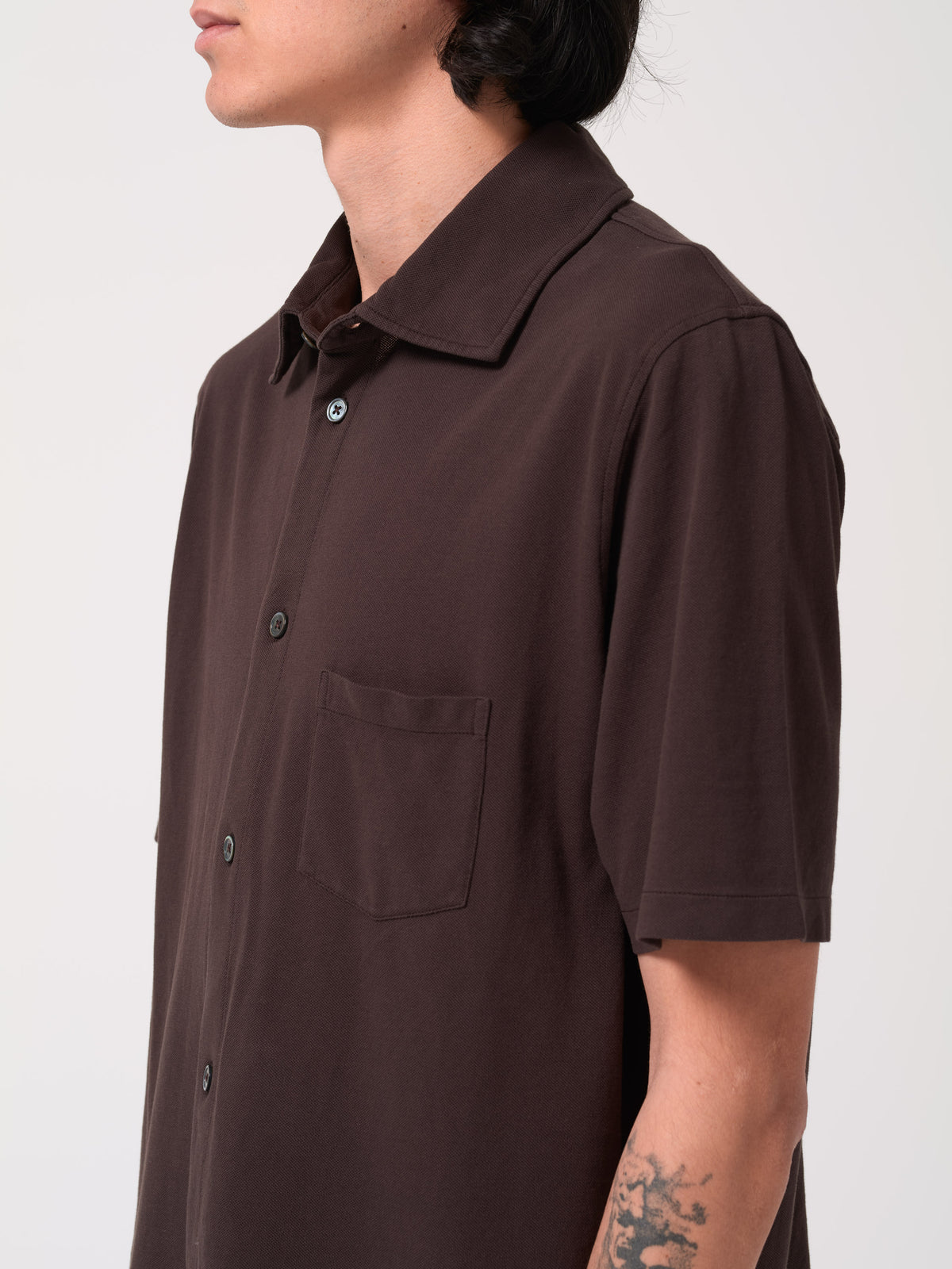 Chemise Analog, Marron Foncé