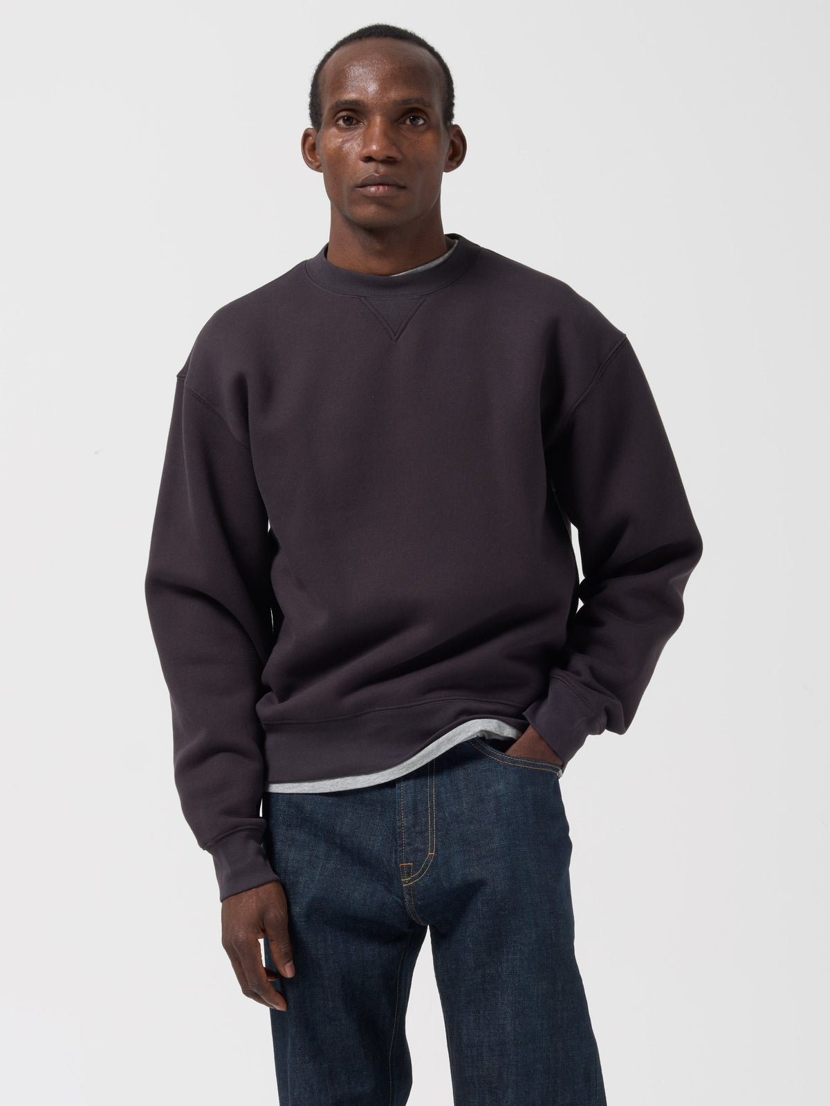 Sweatshirt Perfect Wool Fleece, Noir Délavé