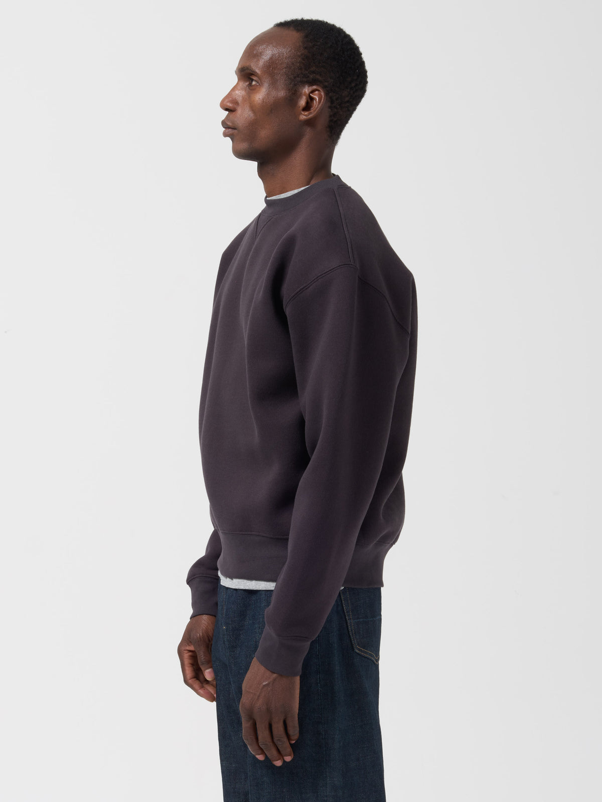 Sweatshirt Perfect Wool Fleece, Noir Délavé