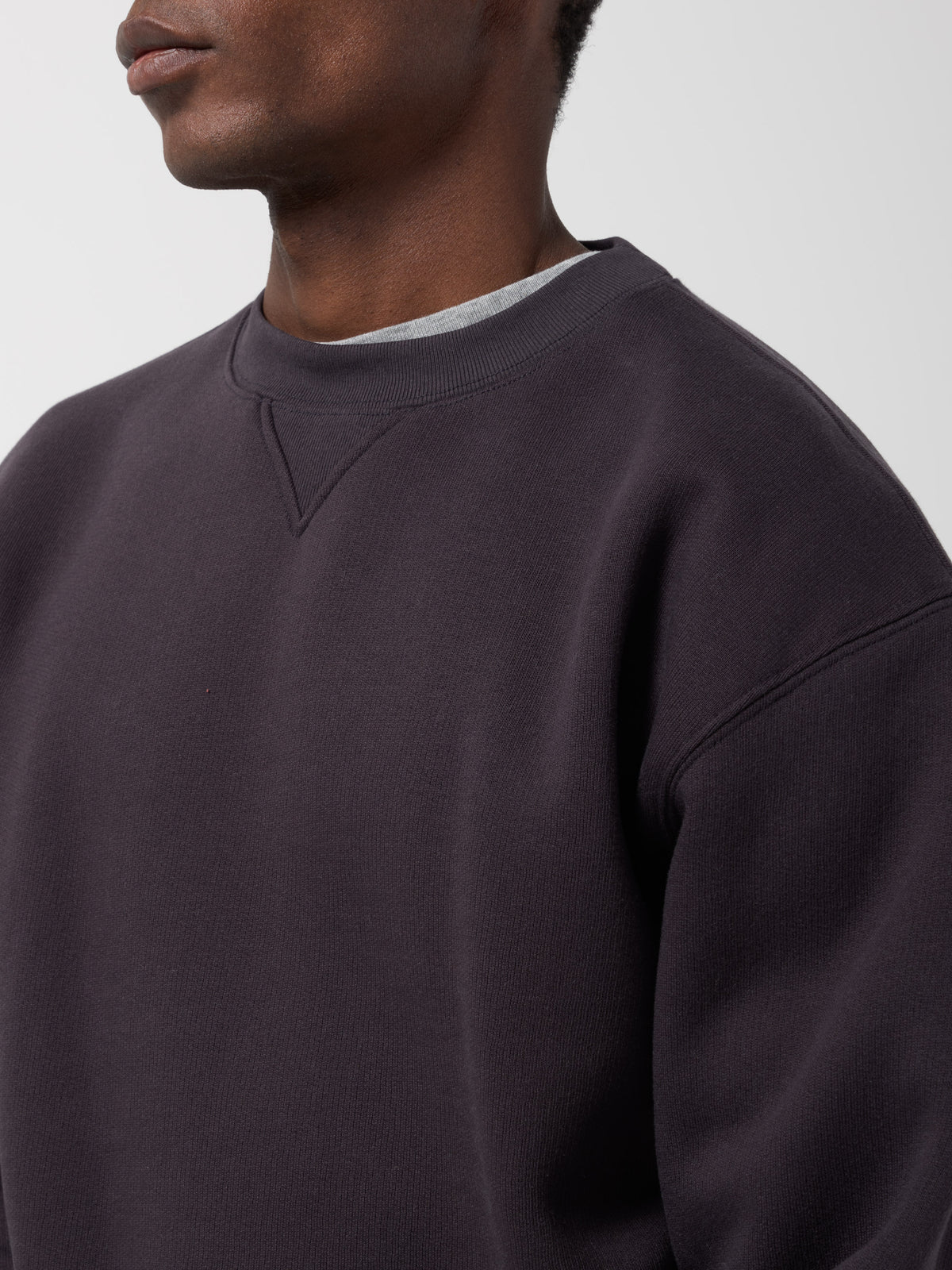Sweatshirt Perfect Wool Fleece, Noir Délavé