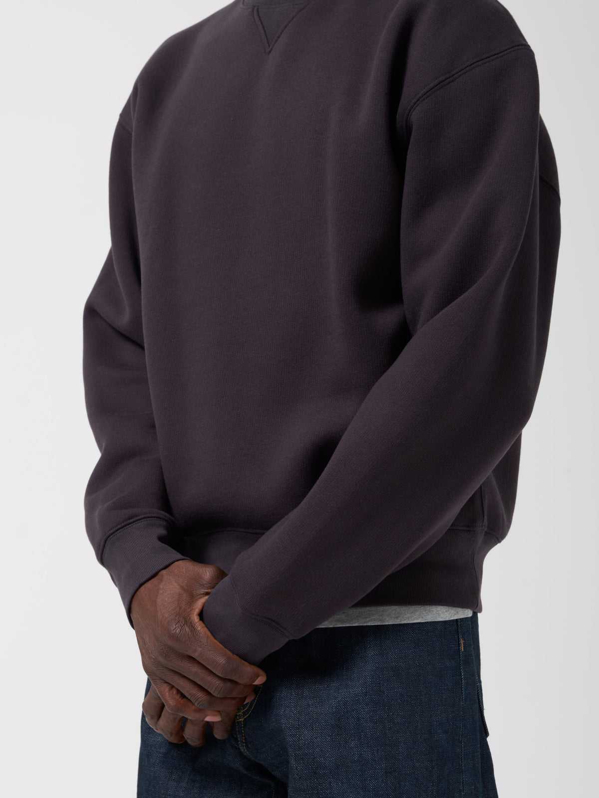 Sweatshirt Perfect Wool Fleece, Noir Délavé