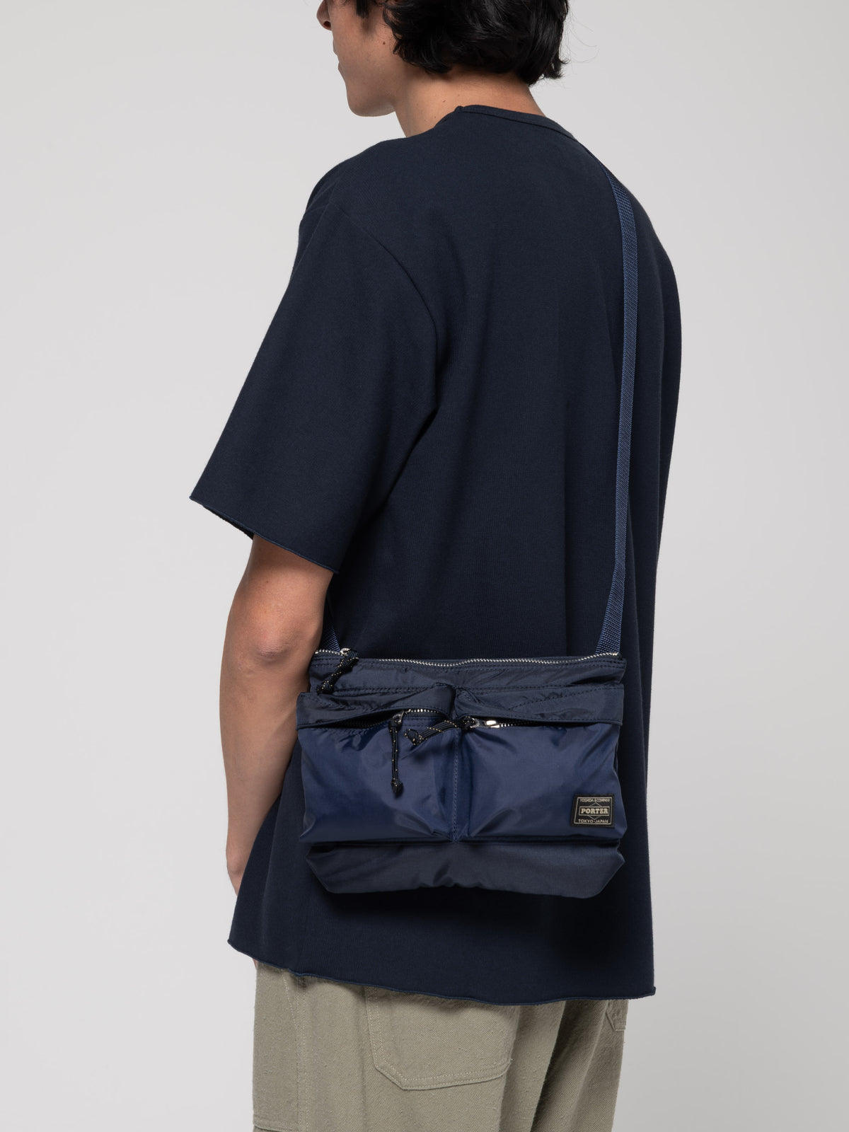Small Shoulder Bag Force, Bleu Marine