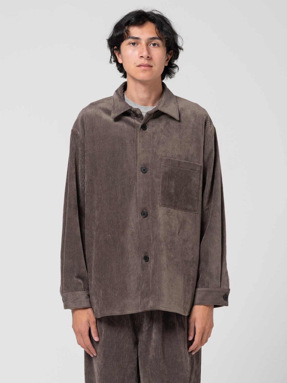 Surchemise en Velours, Khaki