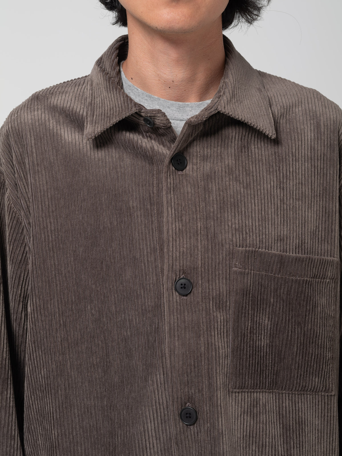 Surchemise en Velours, Khaki