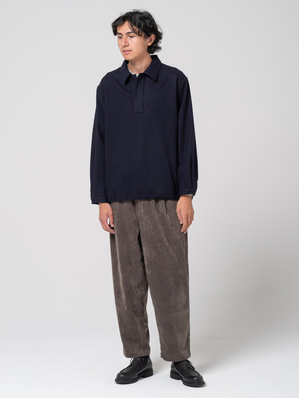 Chemise en Laine, Bleu Marine