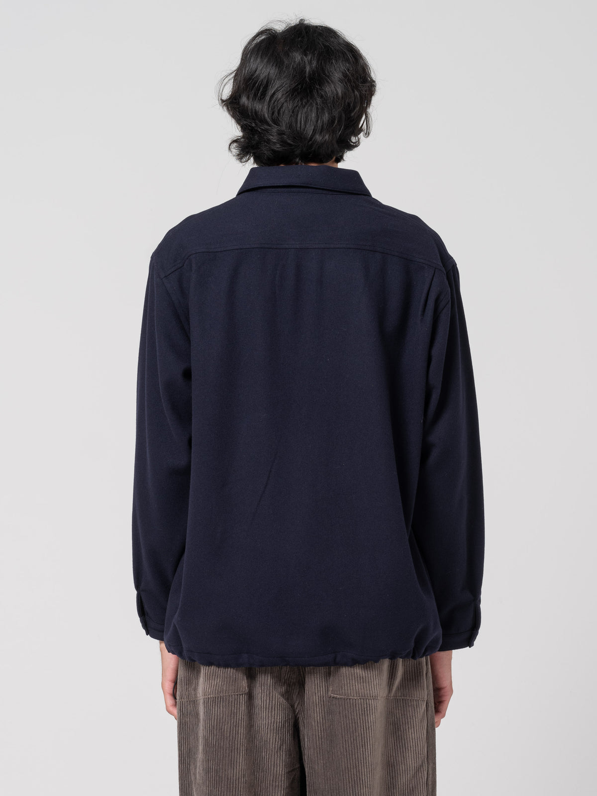 Chemise en Laine, Bleu Marine