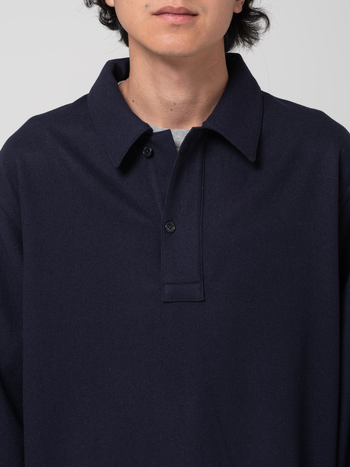 Chemise en Laine, Bleu Marine
