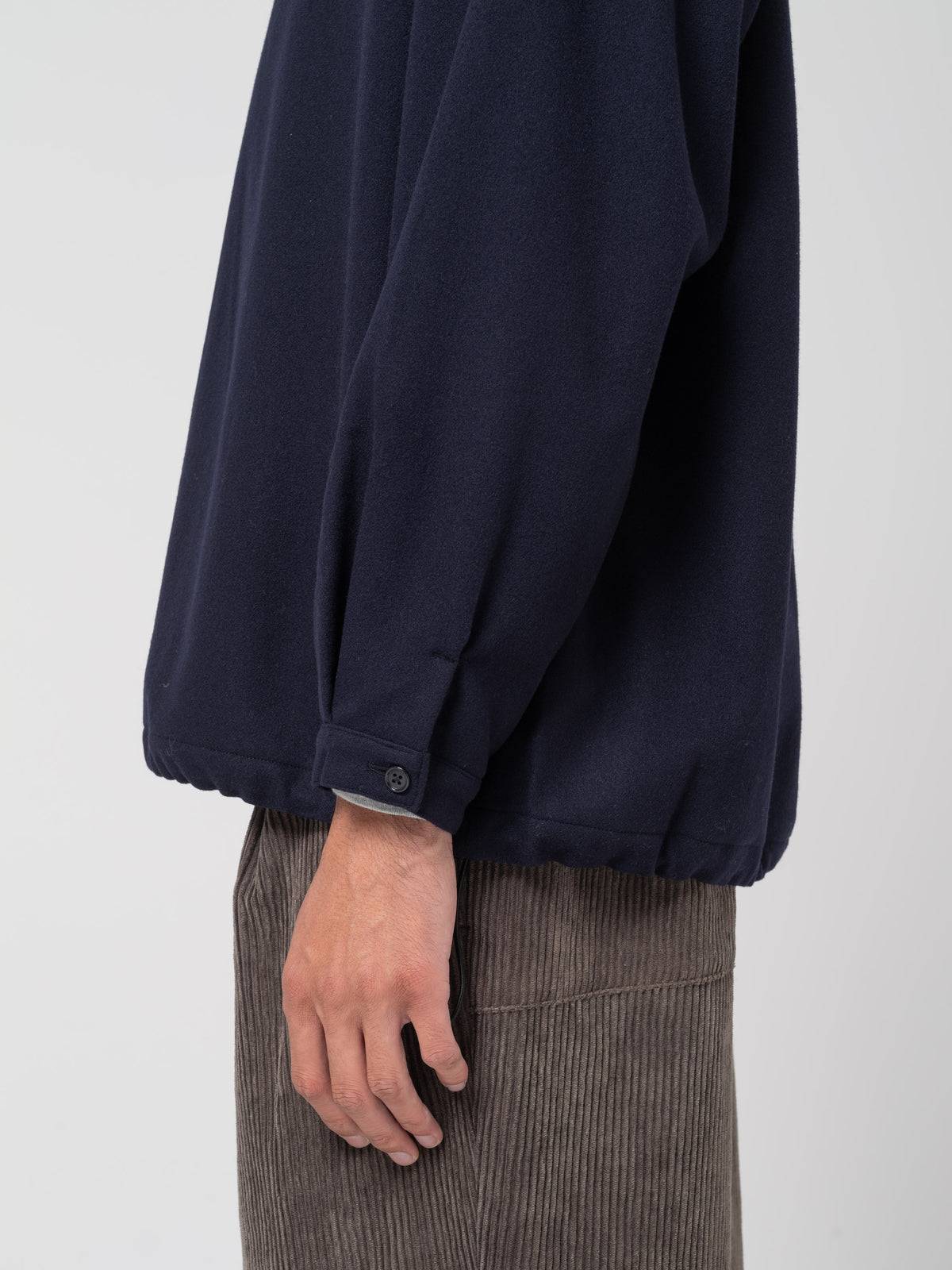 Chemise en Laine, Bleu Marine