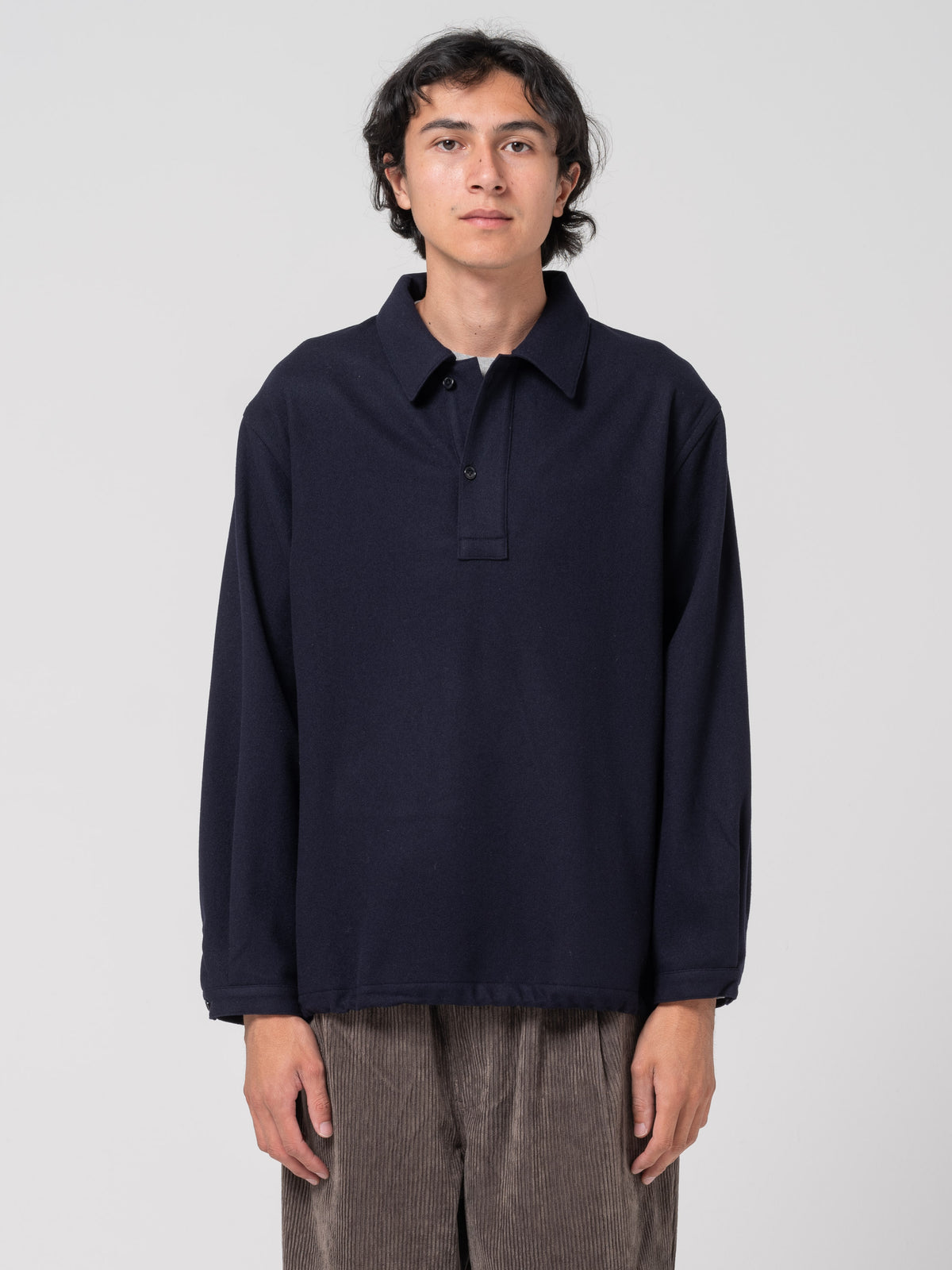 Chemise en Laine, Bleu Marine