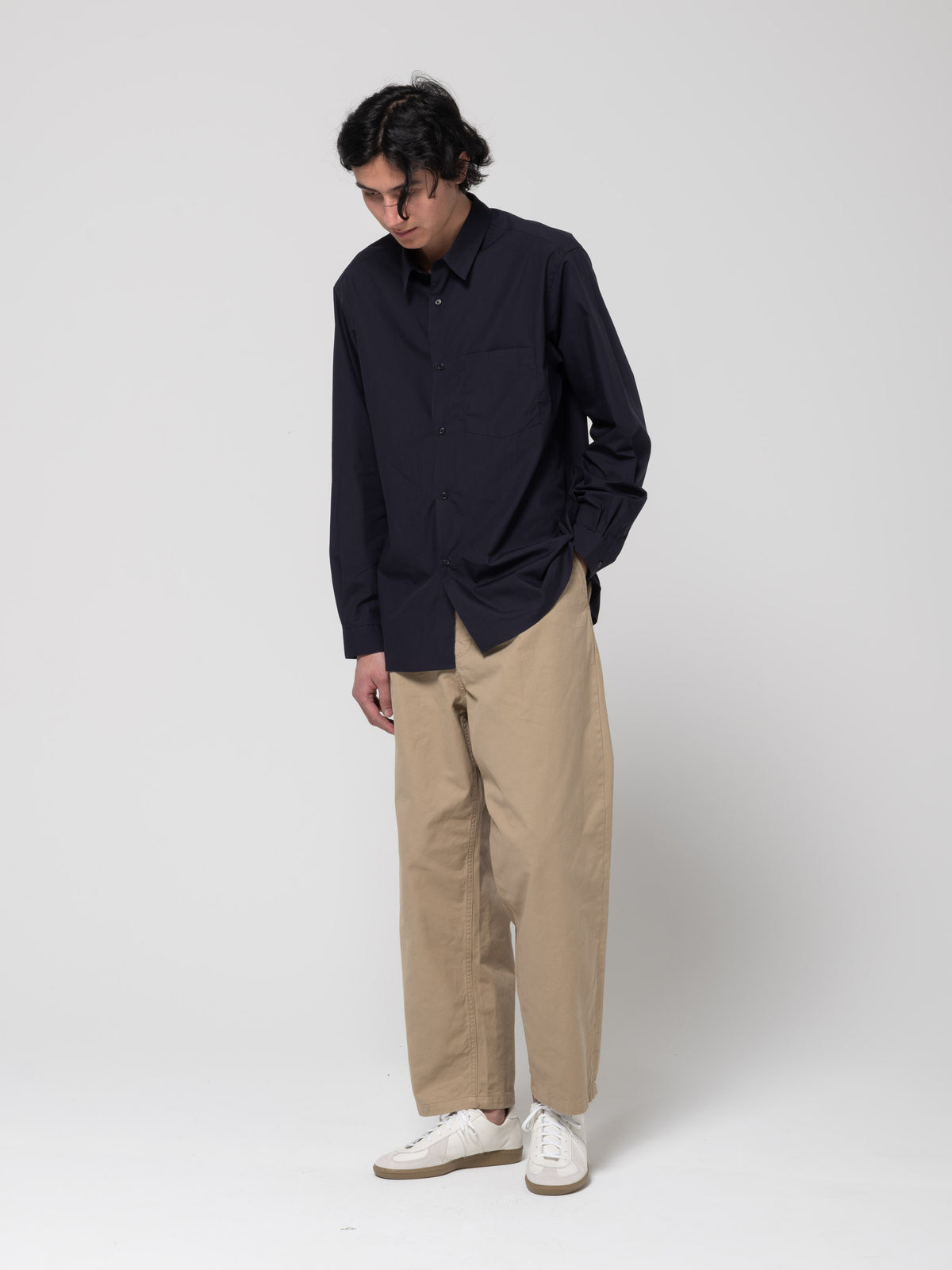 Chemise Regular, Rayures Navy